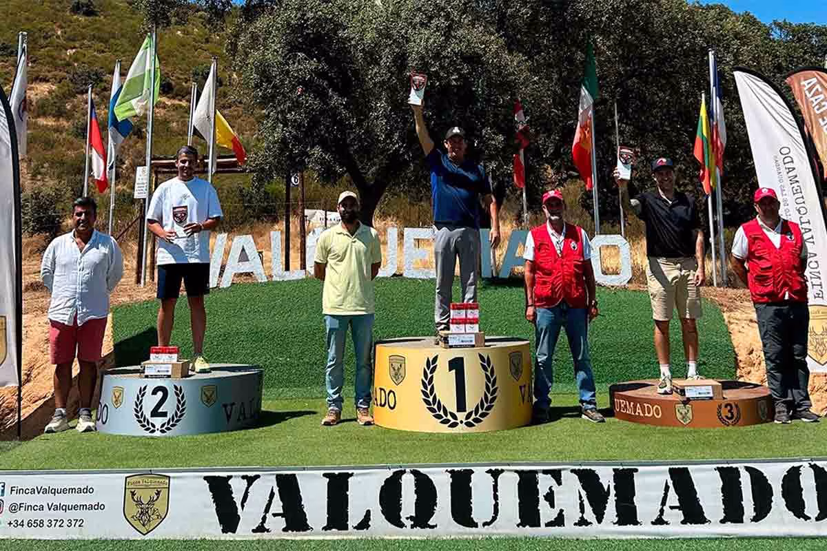 El podium del Campeonato Andaluz de Compak Sporting.