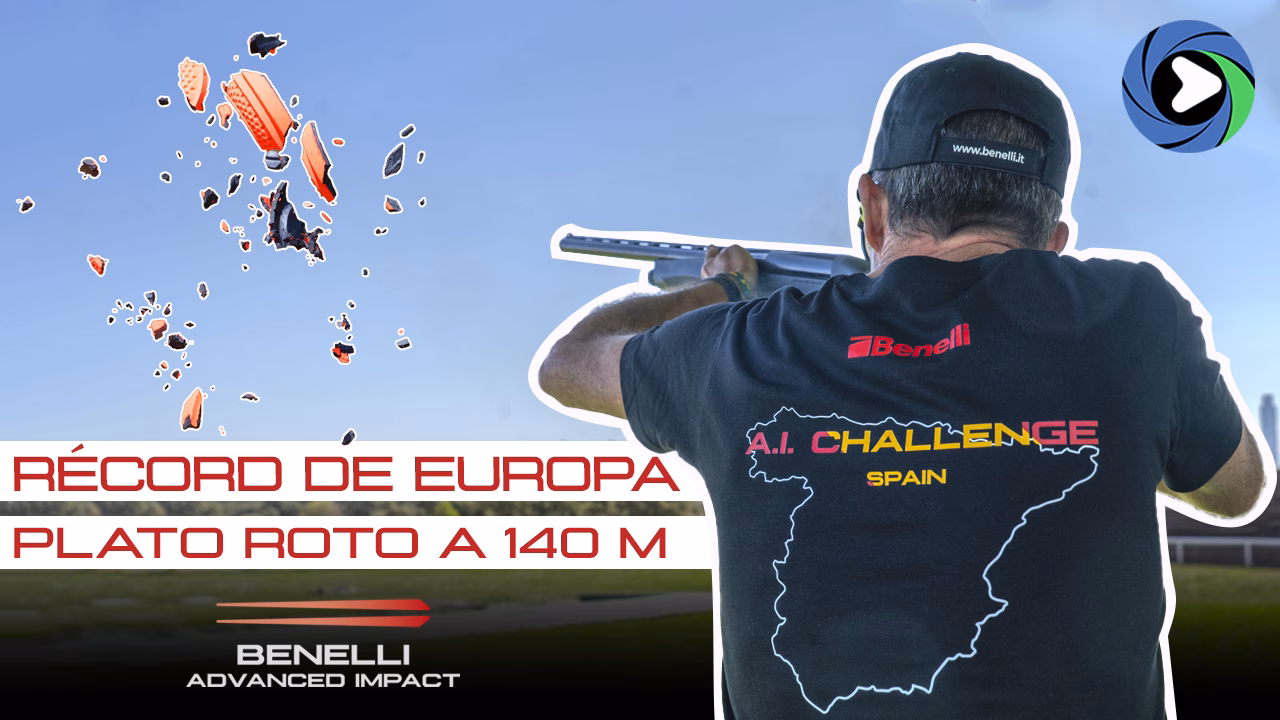 RÉCORD DE EUROPA | Un español rompe un PLATO A 140 METROS con el cañón BENELLI ADVANCE IMPACT