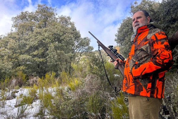 Un cazador durante una batida.