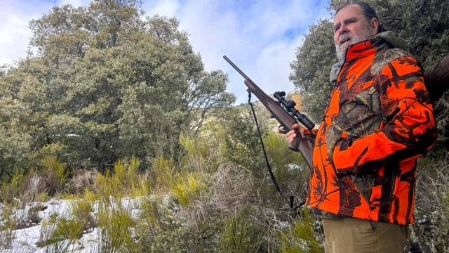 Un cazador durante una batida.