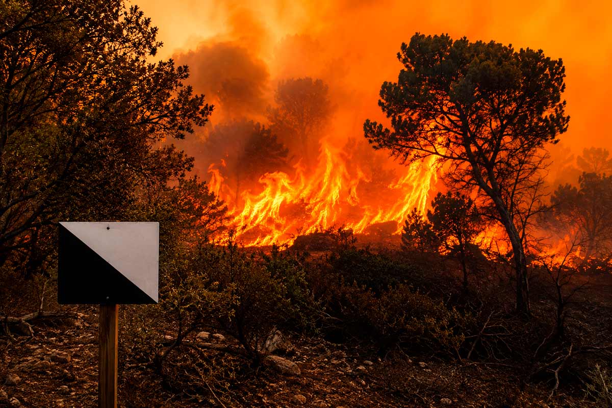 Incendio en un coto de caza